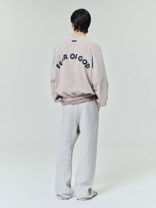 Double Face Wool Baseball Flared Pants