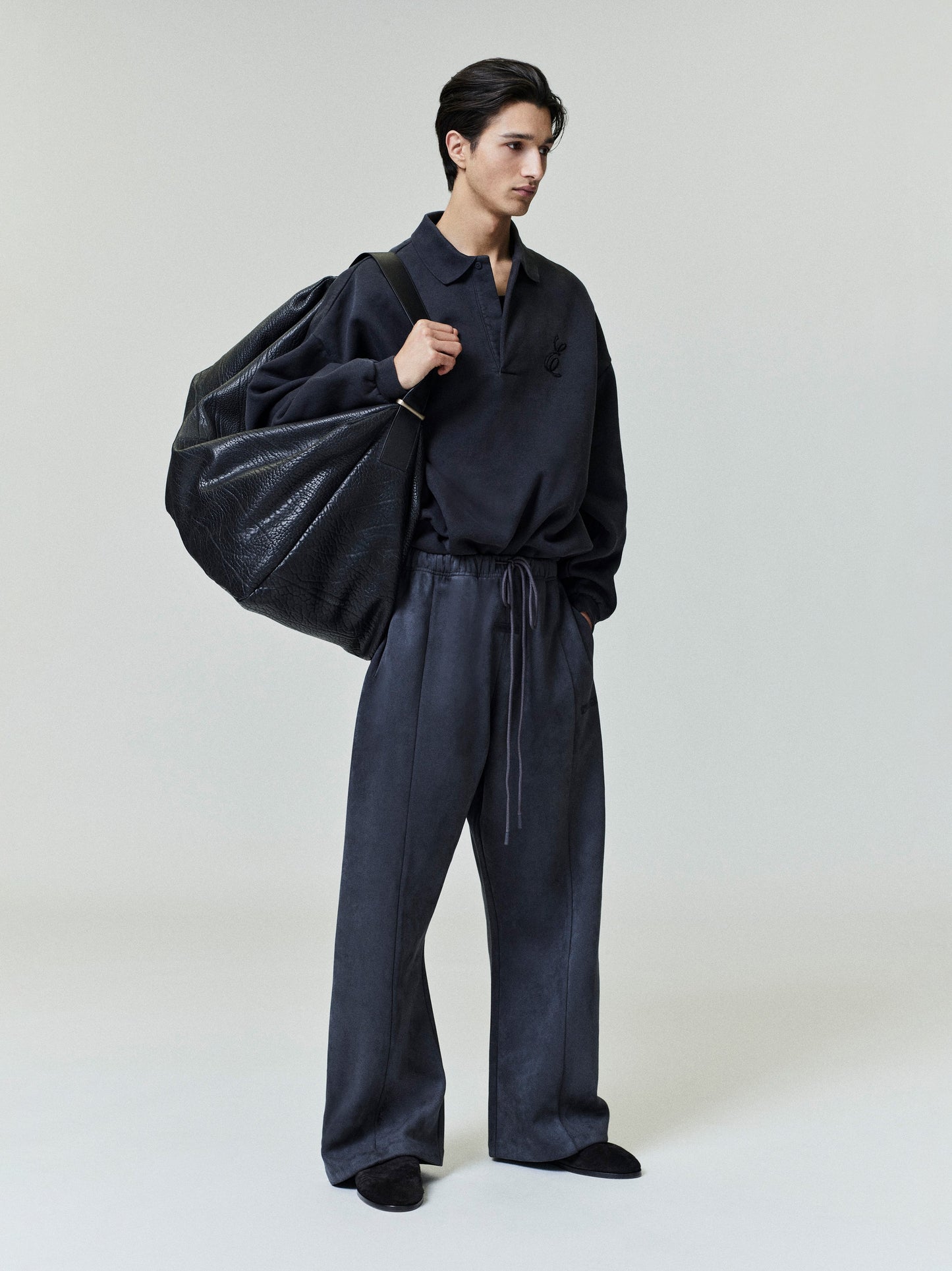 Suede Fleece Flare Sweatpant