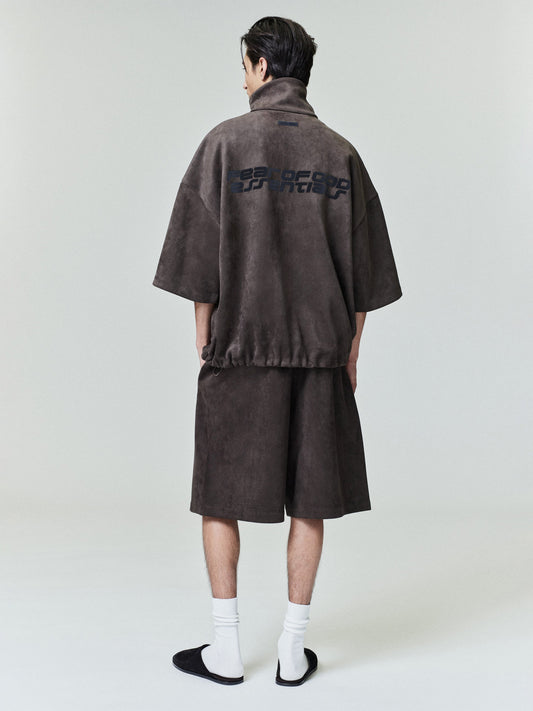 Suede Fleece Relaxed Short