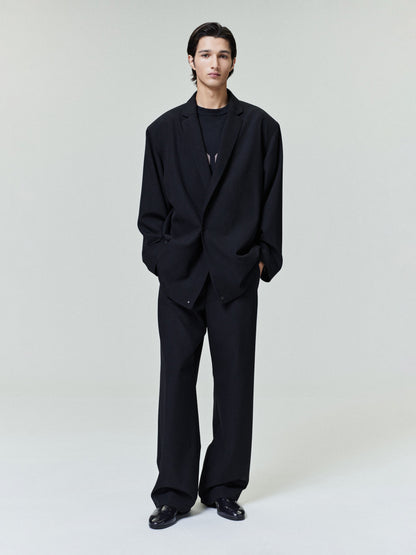 Wool Ripstop Casual Flat Front Pant