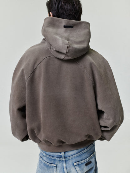 Sunfaded Classic Half Raglan Hoodie W/ Pocket