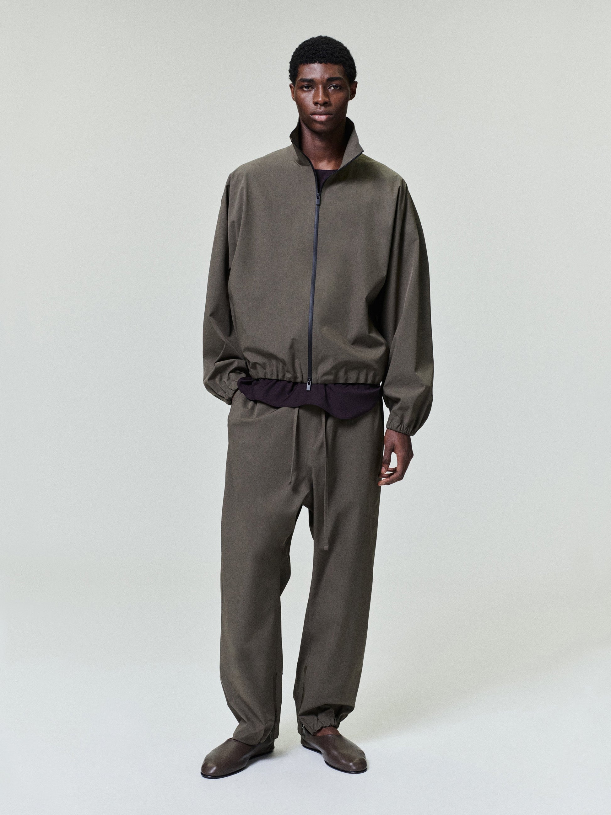 Bonded Nylon Tech Track Jacket