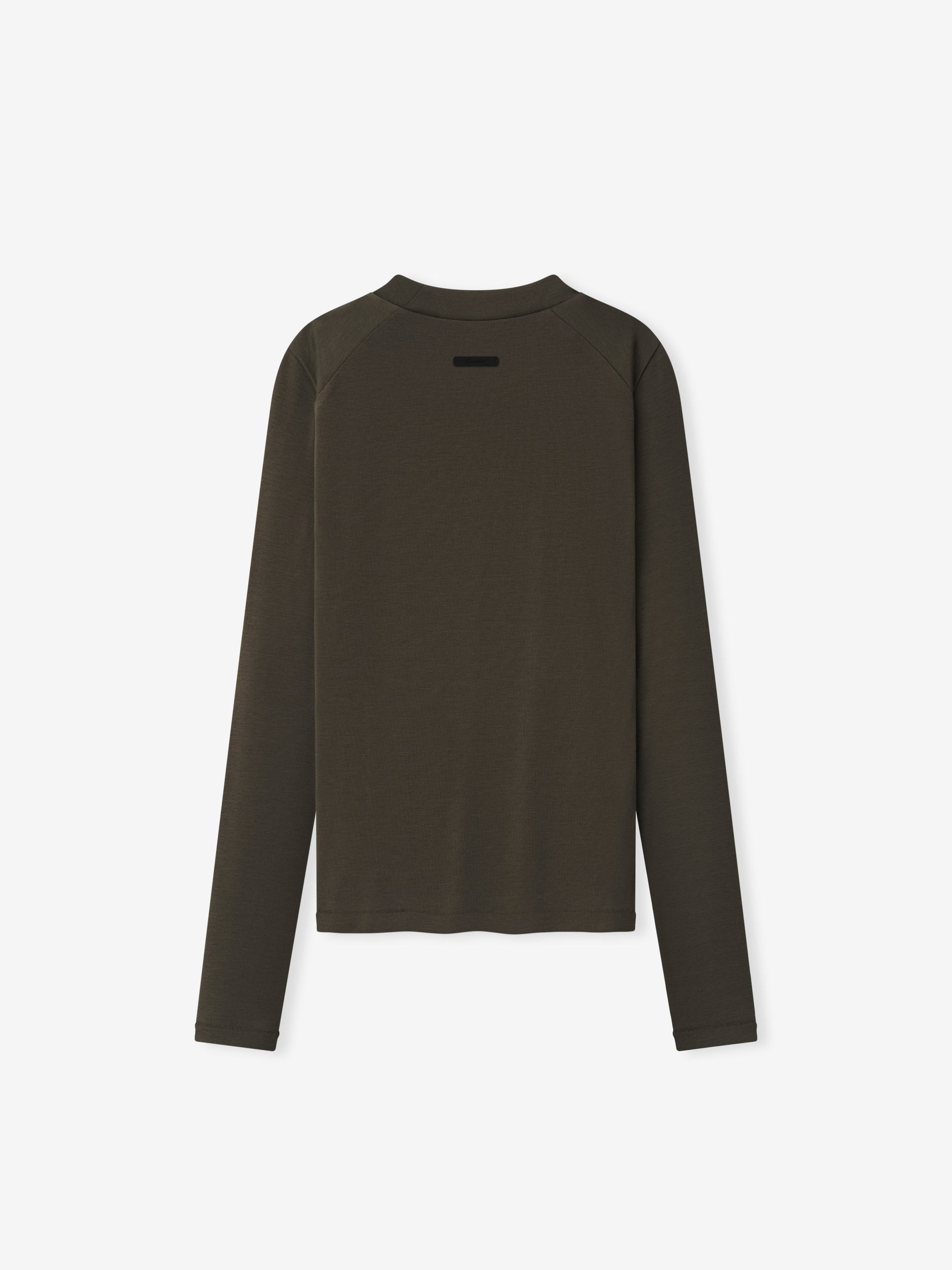 Womens Rib Fitted Long Sleeve Tee
