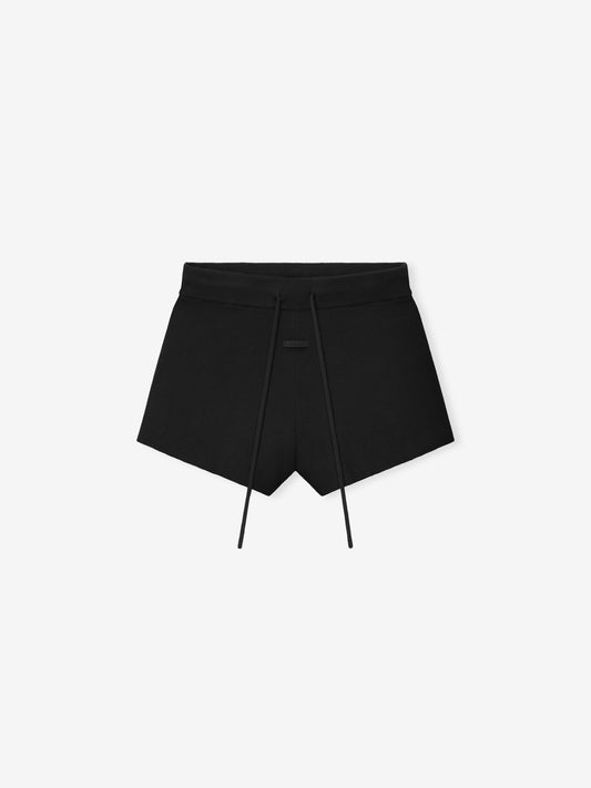 Womens Rib Knit Running Short