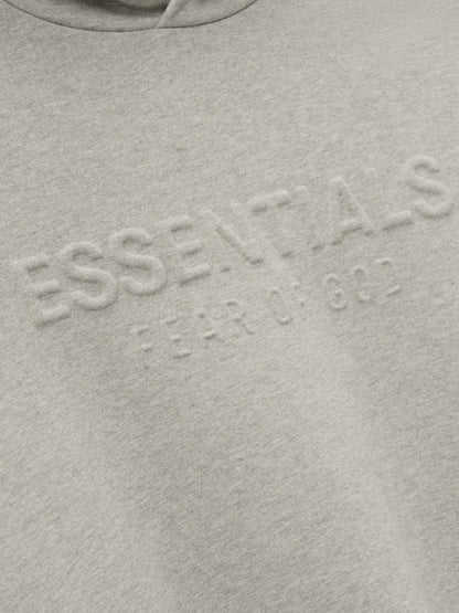 Embossed 90s Fit Fleece Hoodie