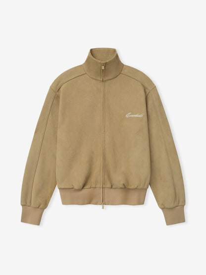 Womens Suede Fleece Signature Vintage Track Jacket