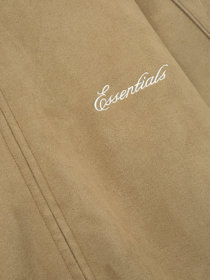 Womens Suede Fleece Signature Vintage Track Jacket
