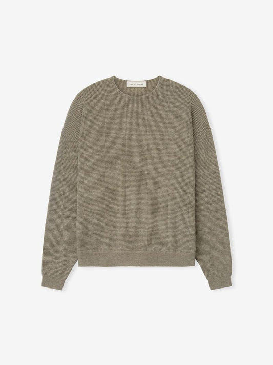Waffle Crewneck 90s Sweater