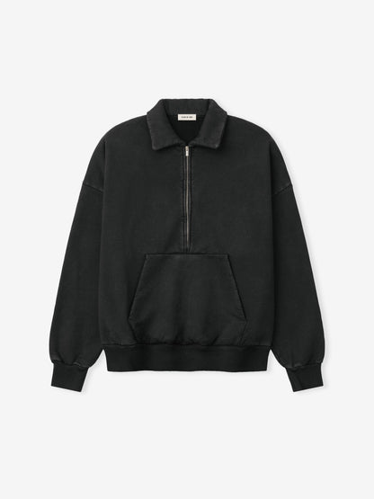 Sunfaded Half Zip Polo Sweatshirt