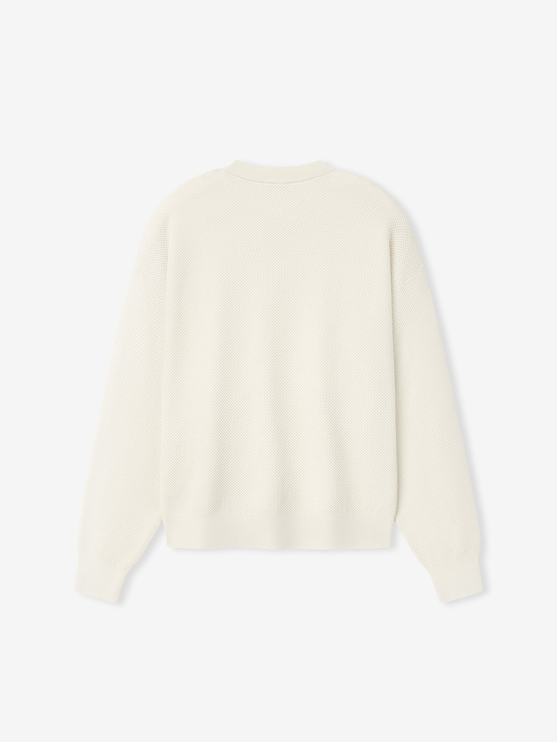 Wool Cotton Sport Mesh Knit Sweater