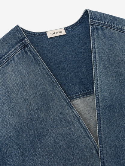 Denim Lapelless Jacket