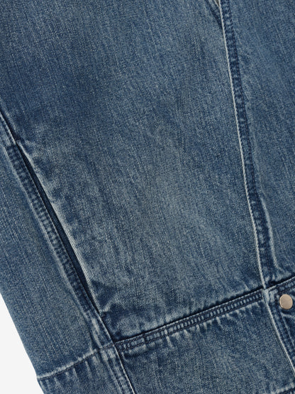 Denim Lapelless Jacket