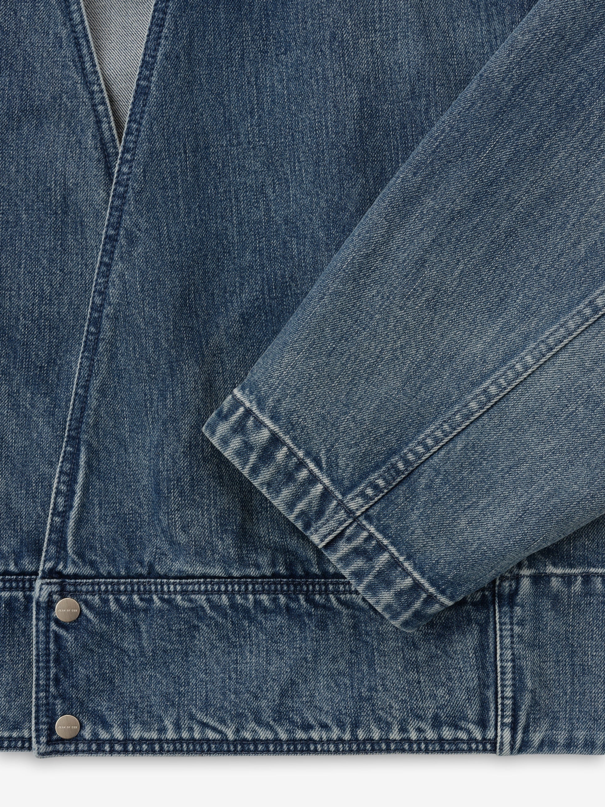 Denim Lapelless Jacket