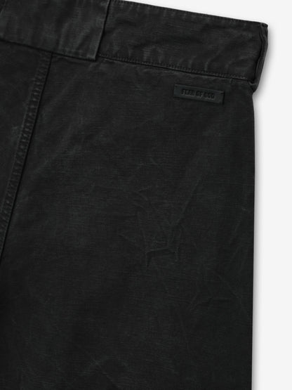 Washed Canvas Utility Shorts
