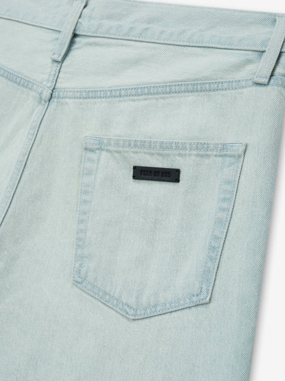 Bleach Washed Denim Straight 5 Pocket