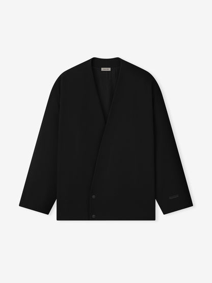 Easy Care Wool Relaxed Lapelless Jacket