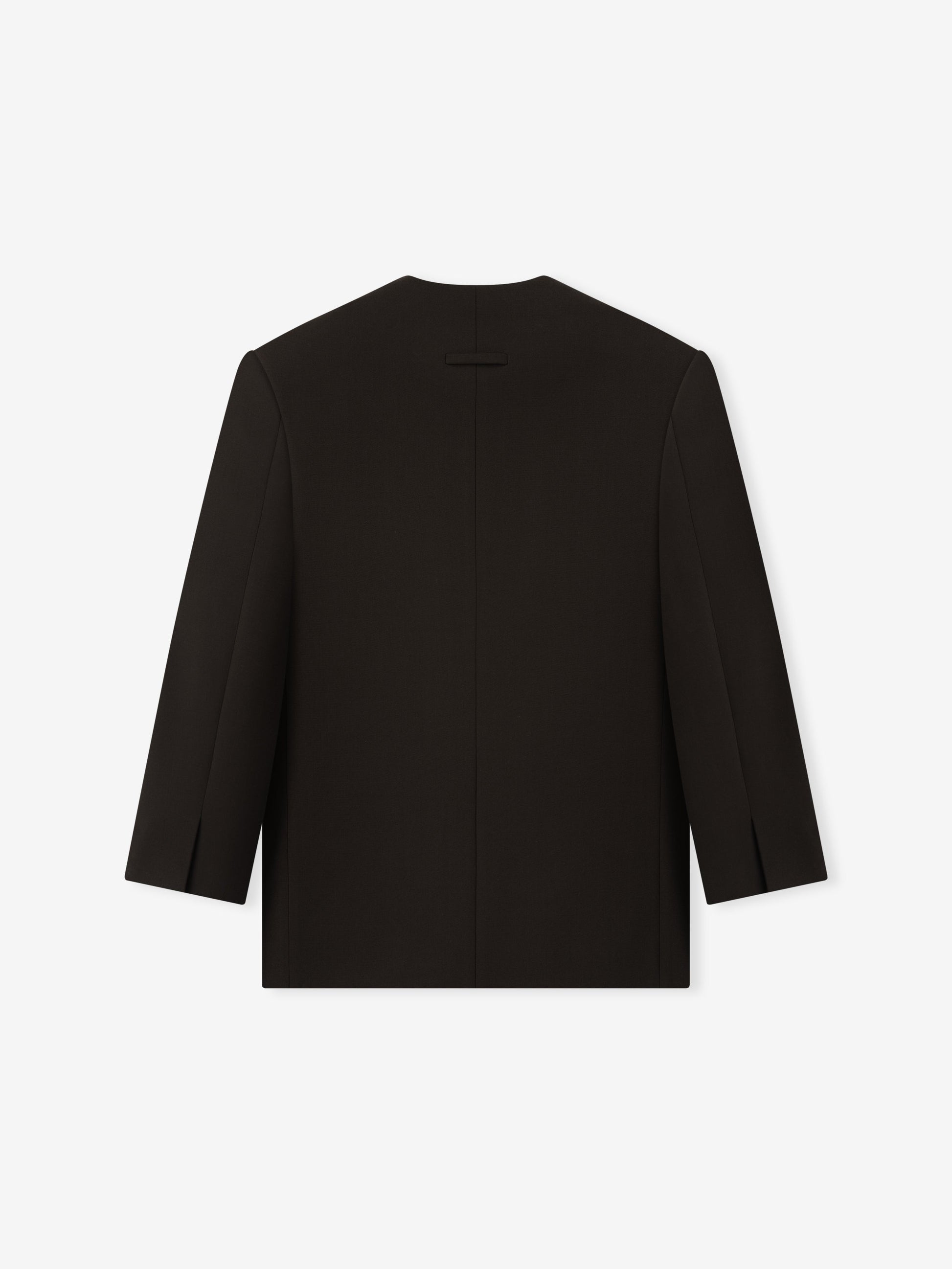 Double Weave Wool Crewneck Jacket