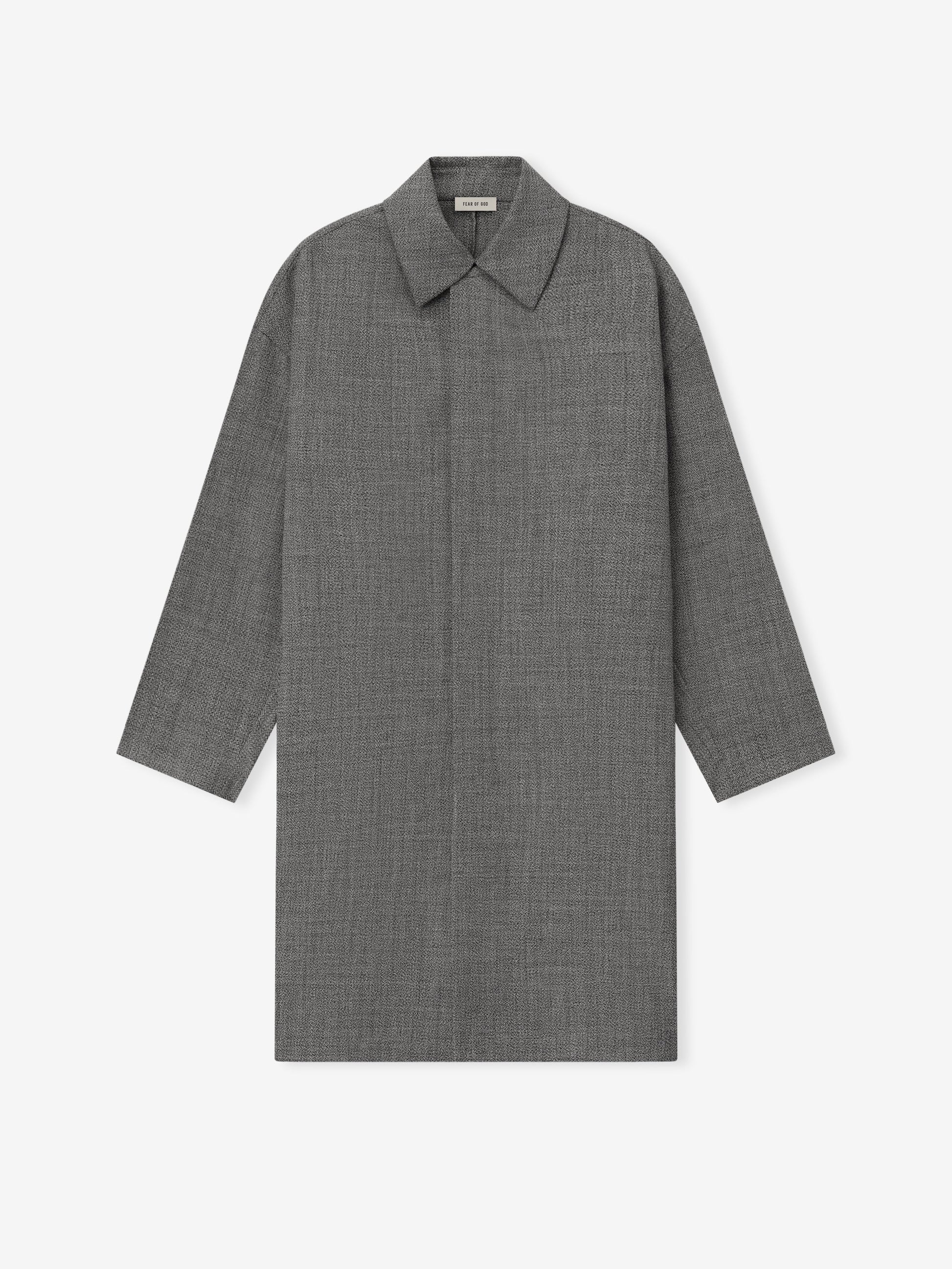 Mouline Wool Relaxed Trench Coat