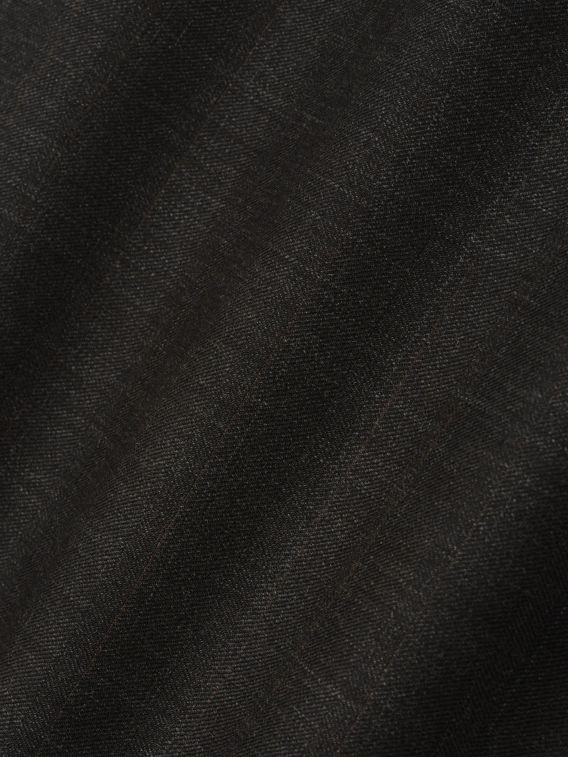 Grey Striped Wool Wide Leg Drawstring Pants