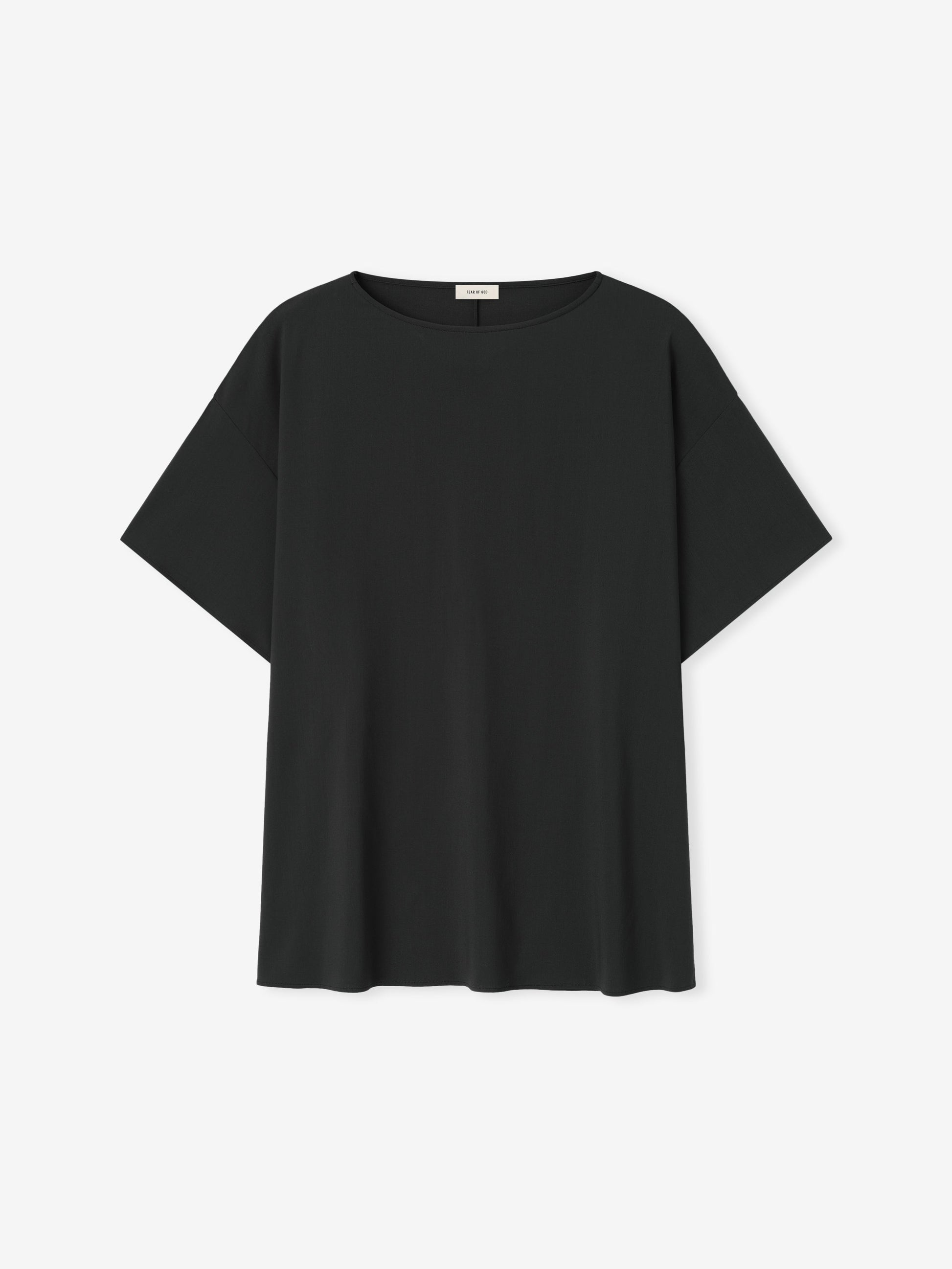 Womens Superfine Wool Boat Neck Tee