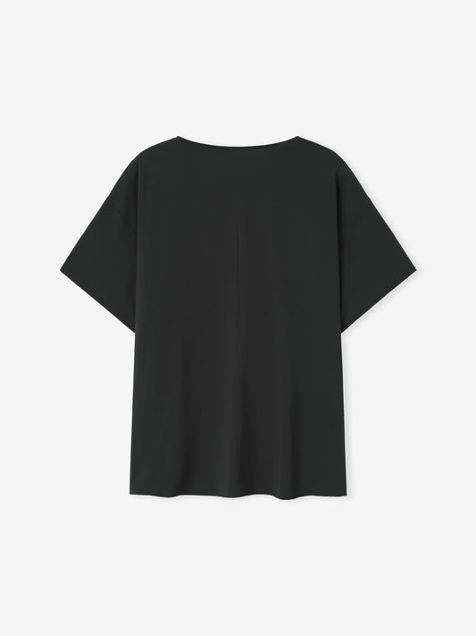 Womens Superfine Wool Boat Neck Tee