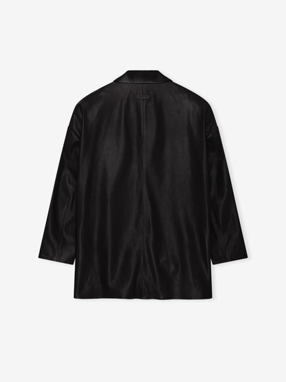 Leather Relaxed Blazer