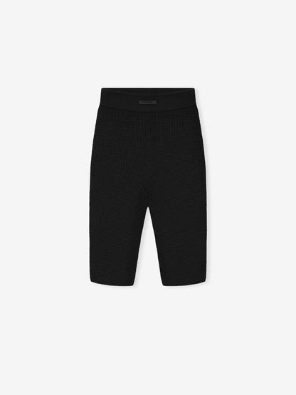 Womens Waffle Knit Biker Short
