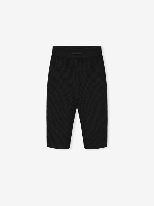 Womens Waffle Knit Biker Short