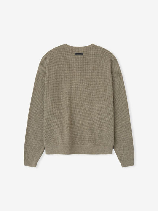 Waffle Crewneck 90s Sweater